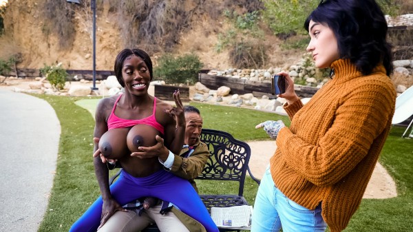 Brazzers /  - Ebony Mystique, Chong Dong Nasty Old Bench Flasher Meets Thirsty Jogging Nymph / 28.6.2022